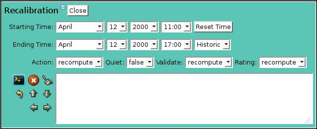 Calibration Edit Page Recalibration Tool