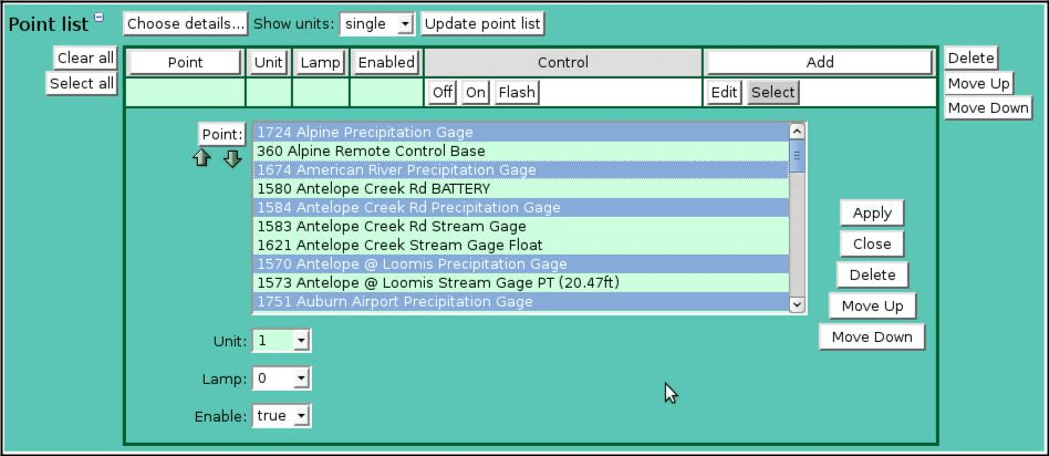 Map Display Point List Add Panel