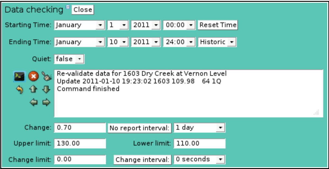 Point Data Revalidation Execution