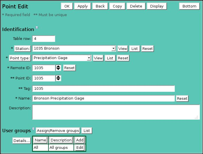 Point Edit Identification