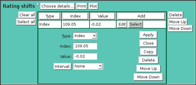 Rating Shift Edit
