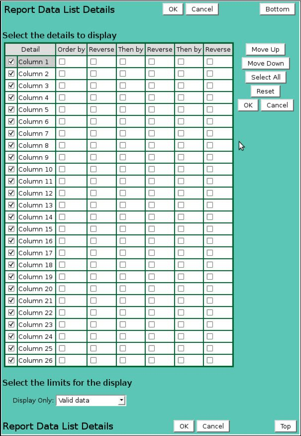 Report Data Numbers Section Report Data - NovaStar 5 / Administrator